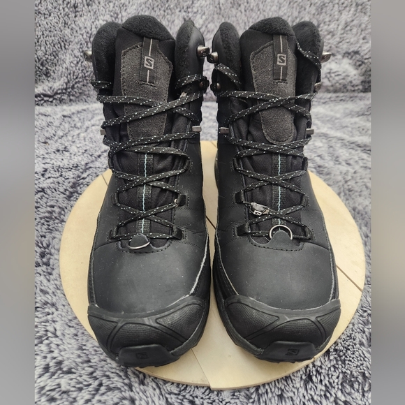 Salomon X Ultra Mid Winter CS WP Boots Women's Size 7.5 Black Waterproof Hiking - Picture 3 of 9